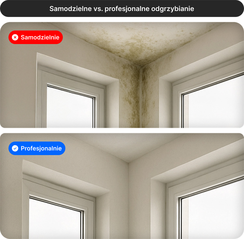 samodzielne vs profesjonalne odgrzybianie ścian