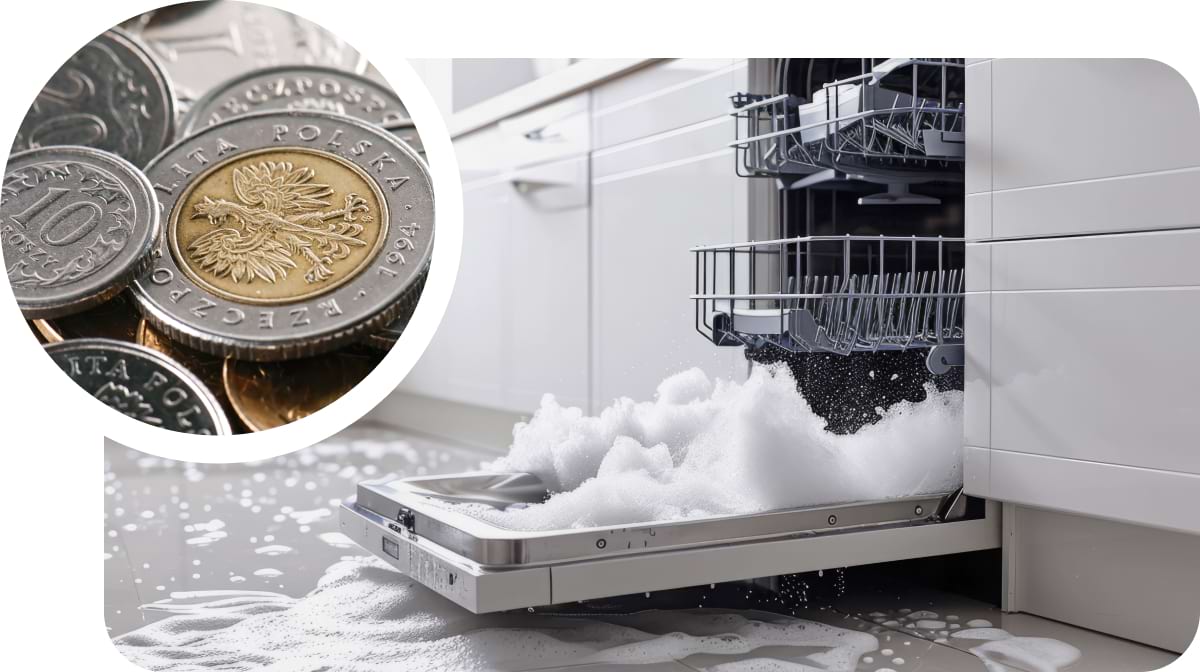 cennik osuszania, wyciek w kuchni