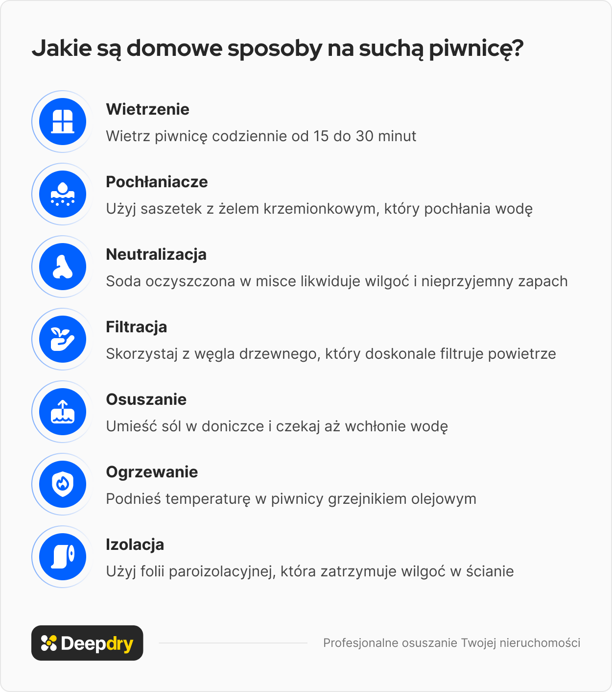 Jakie są domowe sposoby na suchą piwnicę