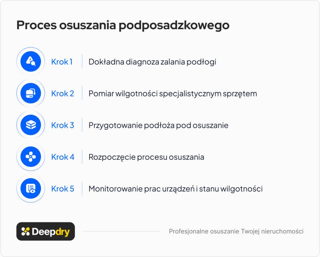 etapy osuszania podposadzkowego