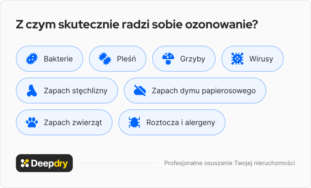 Z czym skutecznie radzi sobie ozonowanie?